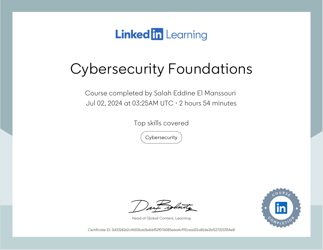 Cybersecurity Foundations